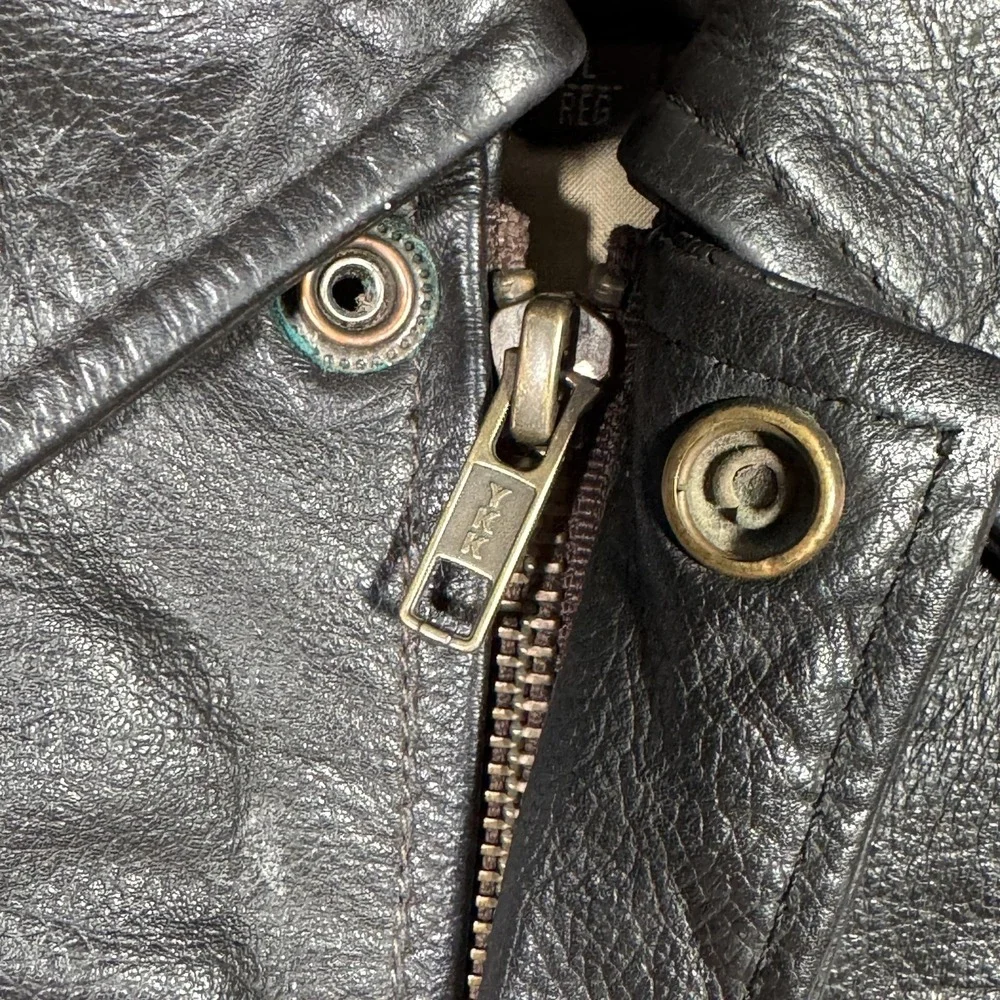 Vintage A2 Flight Leather Jacket Mens L Bomber US Army Air Force Brown - Picture 4 of 13